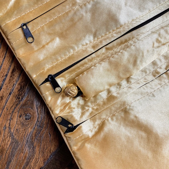 NWT Asian gold silk jewelry roll travel organizer - Picture 11 of 11